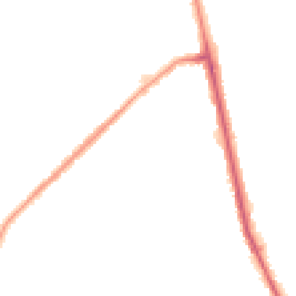 Night-time road noise heatmap for M26 2TE