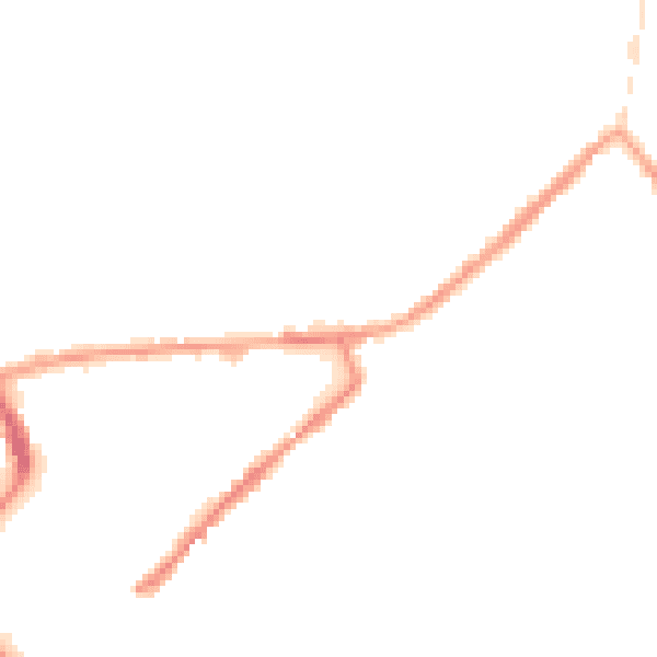 Night-time road noise heatmap for M26 2UW