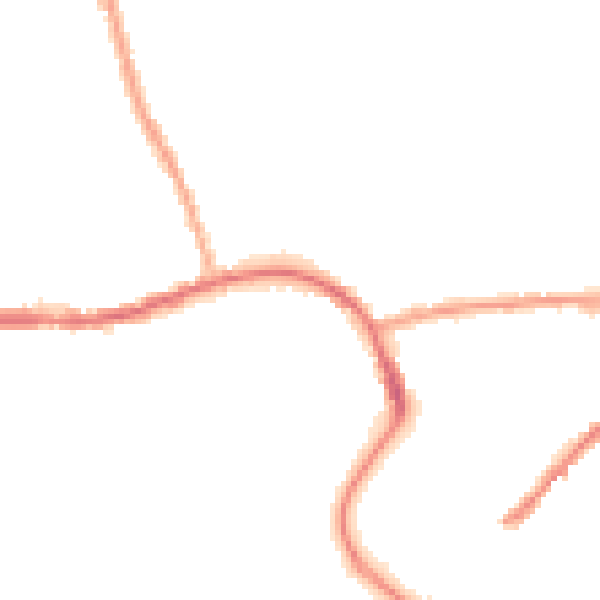Night-time road noise heatmap for M26 3DD