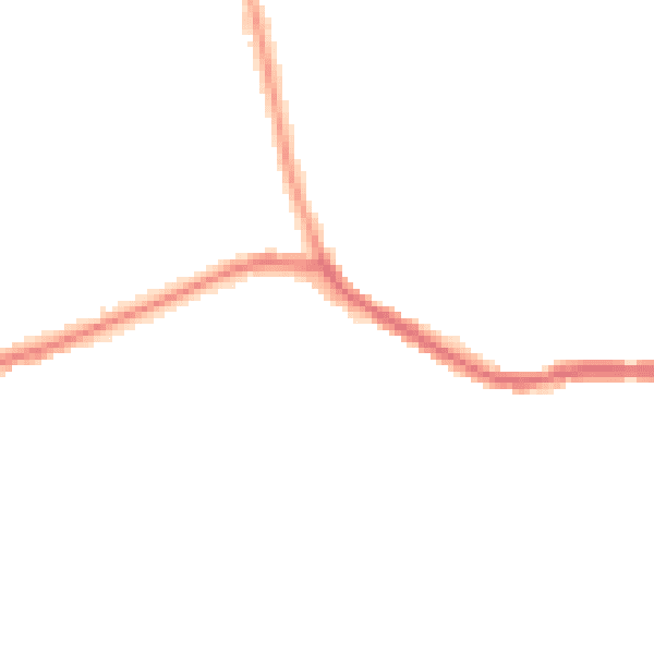 Night-time road noise heatmap for M26 3EL