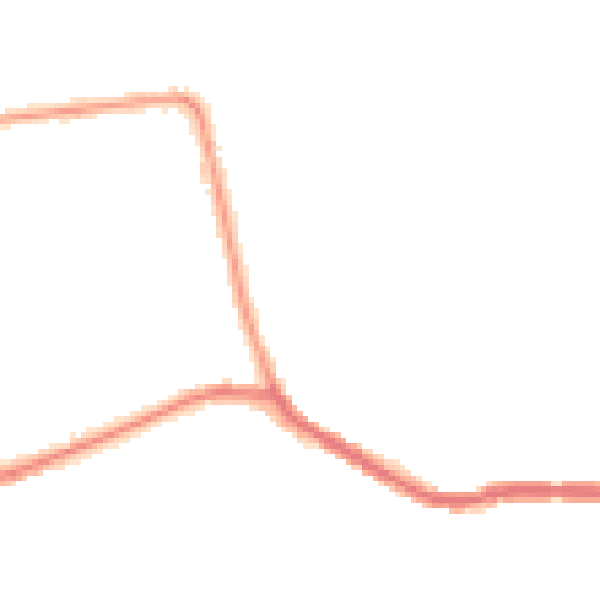 Night-time road noise heatmap for M26 3NE