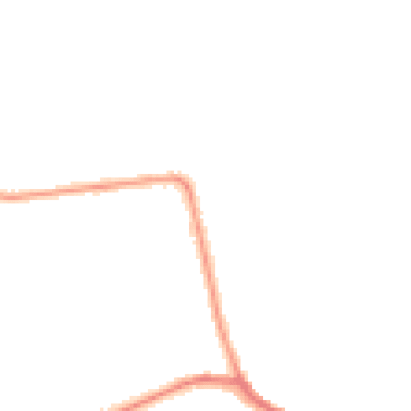 Night-time road noise heatmap for M26 3NL