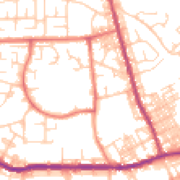 Daytime road noise heatmap for M26 3PE