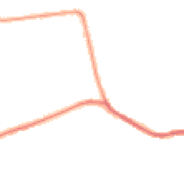 Night-time road noise heatmap for M26 3WN