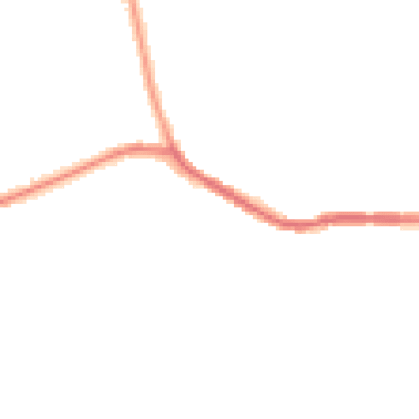 Night-time road noise heatmap for M26 3XH