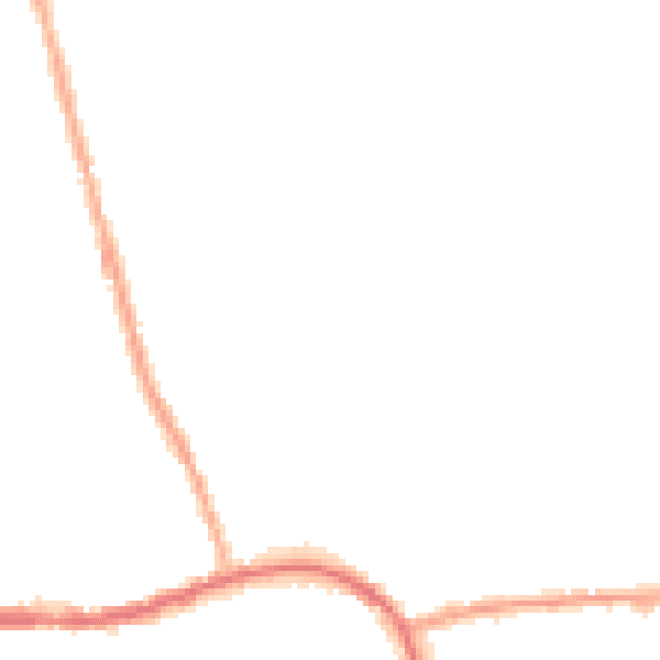 Night-time road noise heatmap for M26 4DE