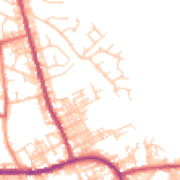 Daytime road noise heatmap for M26 4DH