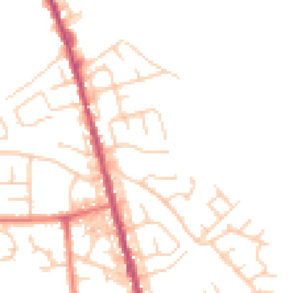 Daytime road noise heatmap for M26 4FY