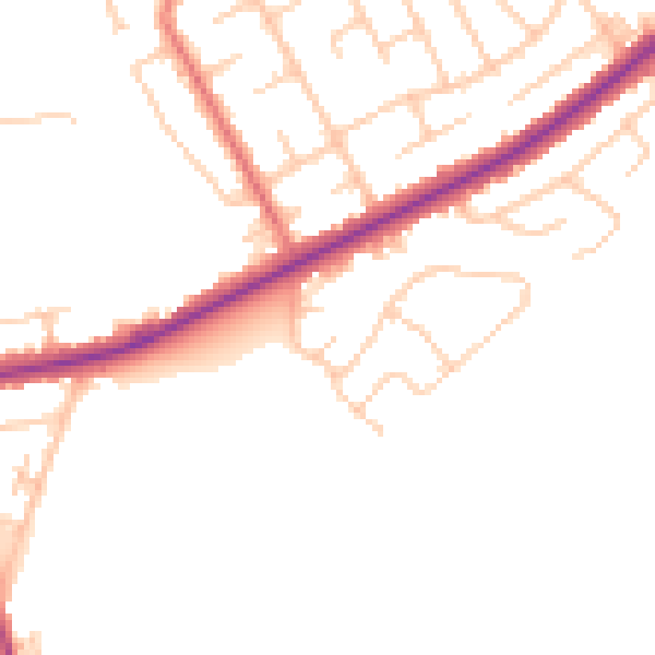Daytime road noise heatmap for M26 4LT