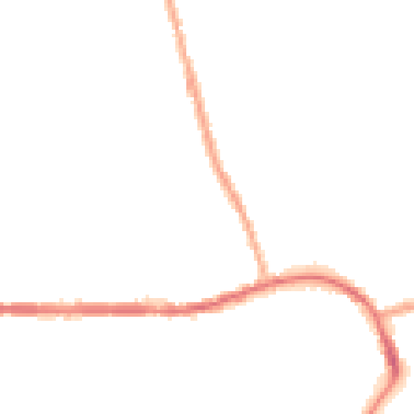 Night-time road noise heatmap for M26 4PD