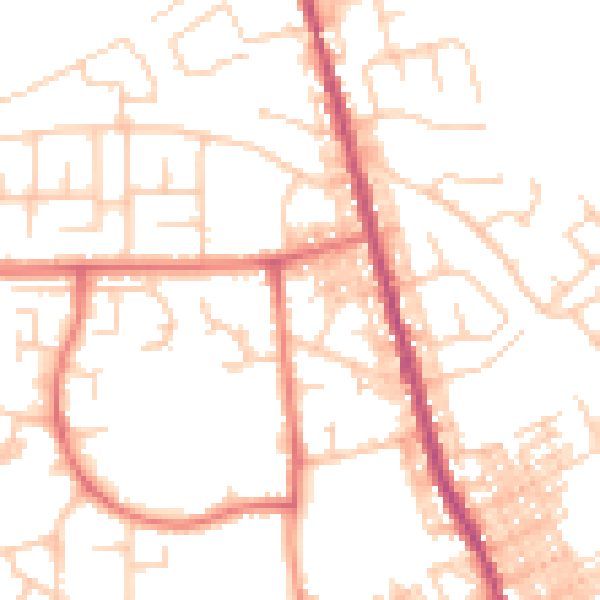 Daytime road noise heatmap for M26 4PL