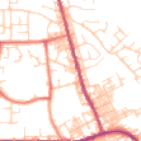 Daytime road noise heatmap for M26 4PN