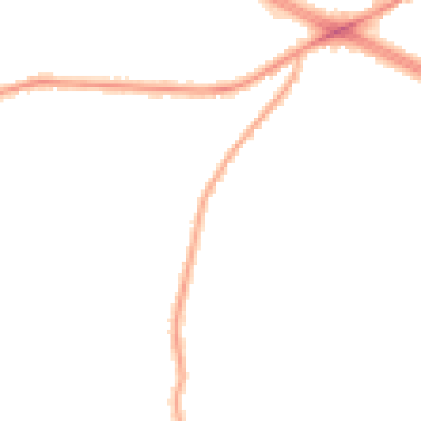 Night-time road noise heatmap for M27 0DH