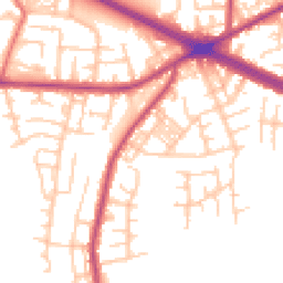 Daytime road noise heatmap for M27 5GZ
