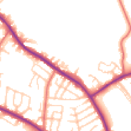 Daytime road noise heatmap for M27 8BZ