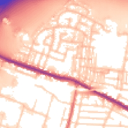Daytime road noise heatmap for M27 9GY