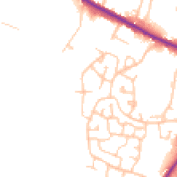 Daytime road noise heatmap for M28 0DW