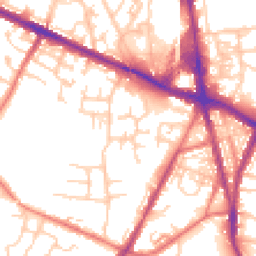 Daytime road noise heatmap for M28 0GG