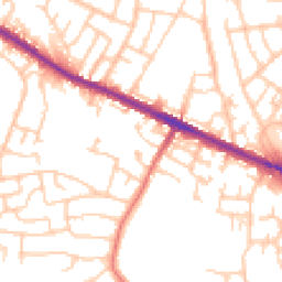 Daytime road noise heatmap for M28 0ZA