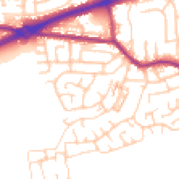 Daytime road noise heatmap for M28 1JY