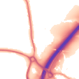 Night-time road noise heatmap for M28 2WF