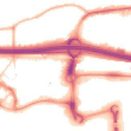 Night-time road noise heatmap for M30 0AS