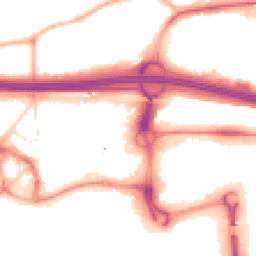 Night-time road noise heatmap for M30 0AU