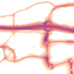 Night-time road noise heatmap for M30 0AY
