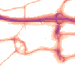 Night-time road noise heatmap for M30 0BJ