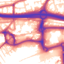Daytime road noise heatmap for M30 0BP