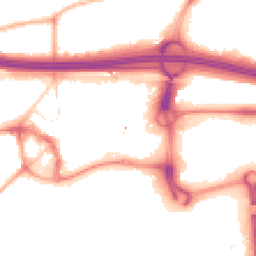 Night-time road noise heatmap for M30 0BP