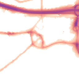 Night-time road noise heatmap for M30 0DD