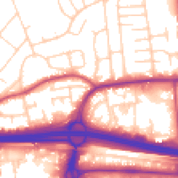 Daytime road noise heatmap for M30 0DJ