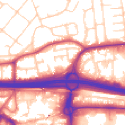 Daytime road noise heatmap for M30 0DQ