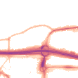Night-time road noise heatmap for M30 0DQ