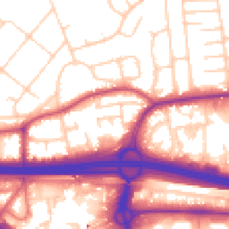Daytime road noise heatmap for M30 0DU