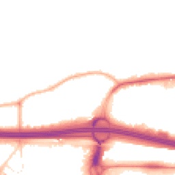 Night-time road noise heatmap for M30 0DZ