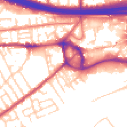 Daytime road noise heatmap for M30 0EN