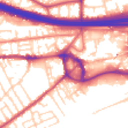 Daytime road noise heatmap for M30 0EQ