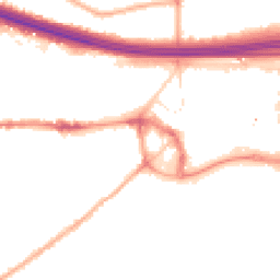 Night-time road noise heatmap for M30 0EQ