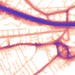Daytime road noise heatmap for M30 0WG