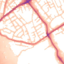 Daytime road noise heatmap for M30 7EQ