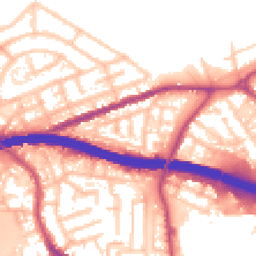 Daytime road noise heatmap for M30 8BZ