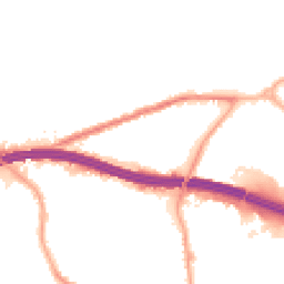 Night-time road noise heatmap for M30 8BZ
