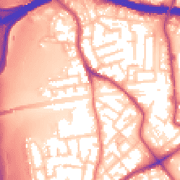 Daytime road noise heatmap for M30 8NG