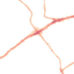 Night-time road noise heatmap for M30 8QF