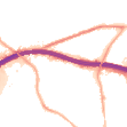 Night-time road noise heatmap for M30 8WN