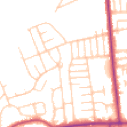 Daytime road noise heatmap for M30 9DT