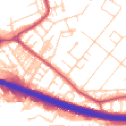 Daytime road noise heatmap for M30 9JA