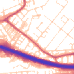 Daytime road noise heatmap for M30 9JZ
